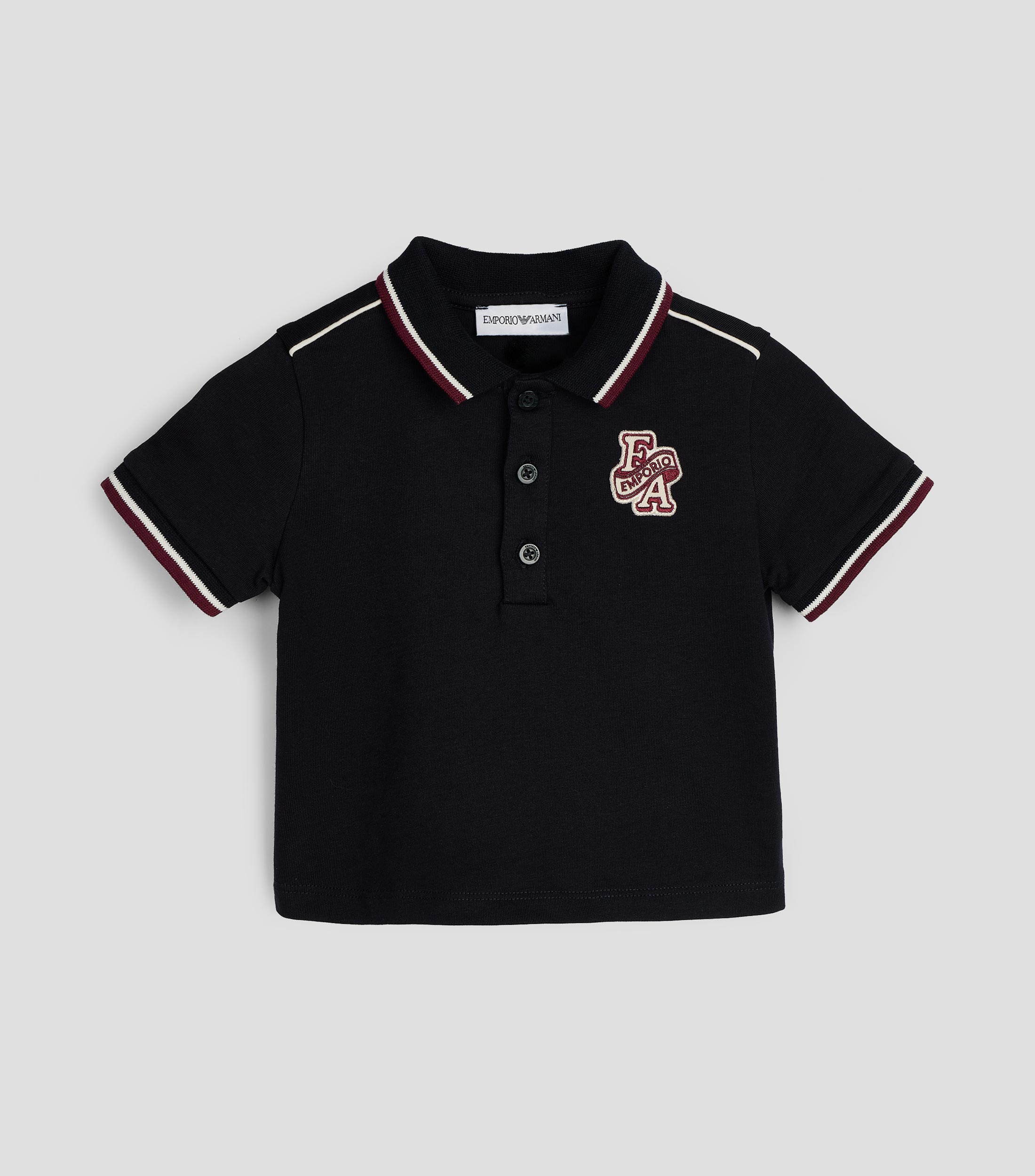 Playera tipo polo manga corta lisa Bebé